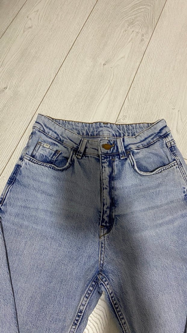 Gri Kadın Midi Kot Pantolon - Görsel 3