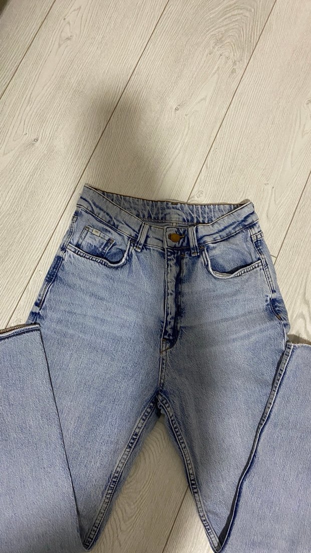 Gri Kadın Midi Kot Pantolon - Görsel 4