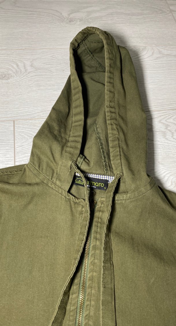 Kapüşonlu Haki Kadın Keten Ceket - Görsel 4