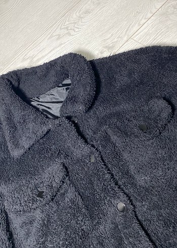 Düğmeli Gri Kadın Polar Ceket - Görsel 3