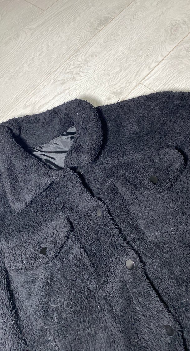 Düğmeli Gri Kadın Polar Ceket - Görsel 3