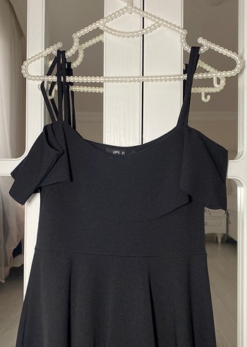 Siyah Midi Elbise - Görsel 2