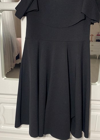 Siyah Midi Elbise - Görsel 3