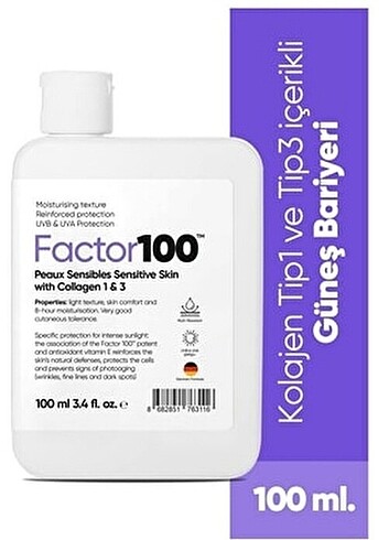 Factor100 GÜNEŞ KREMİ