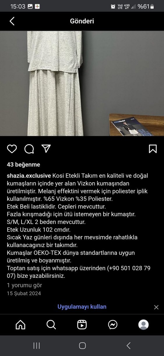 Gri Uzun Kadın Elbise - Görsel 2
