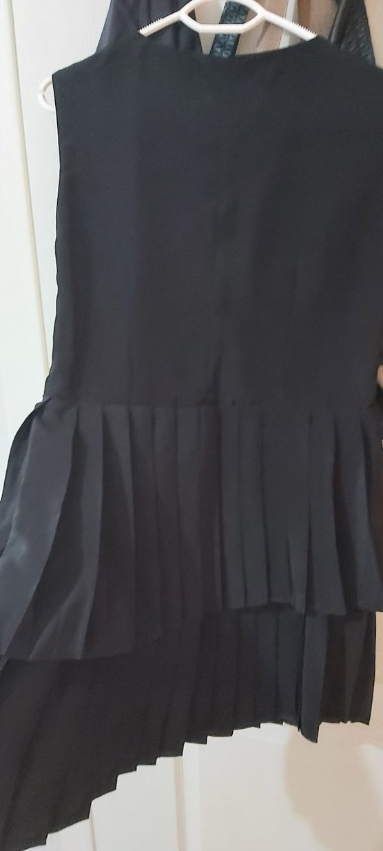 Siyah Piliseli Midi Etek - Görsel 2