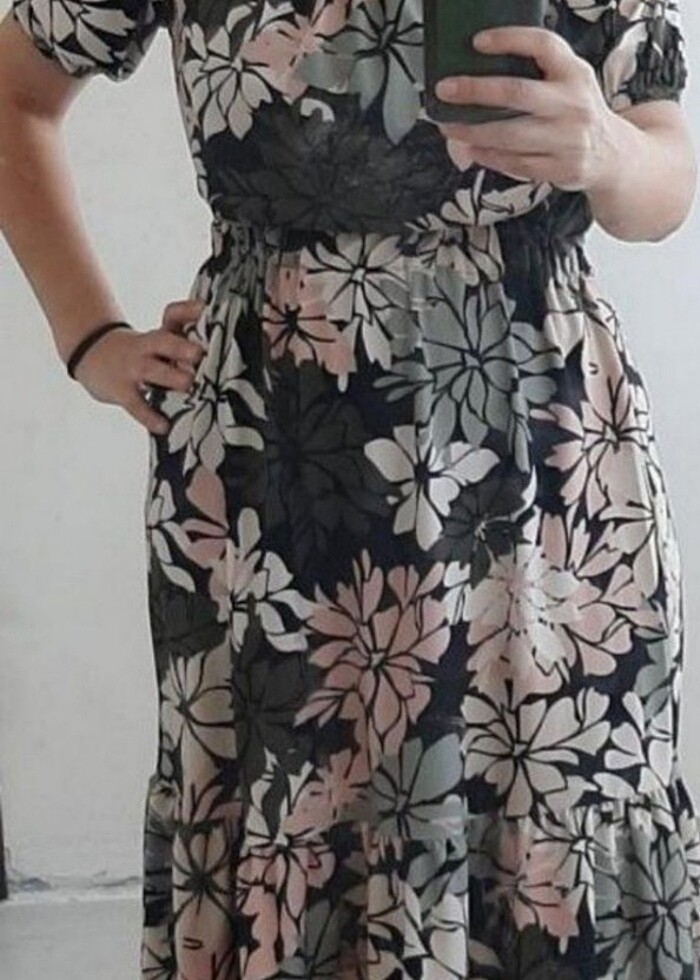 Cicekli elbise - Görsel 2