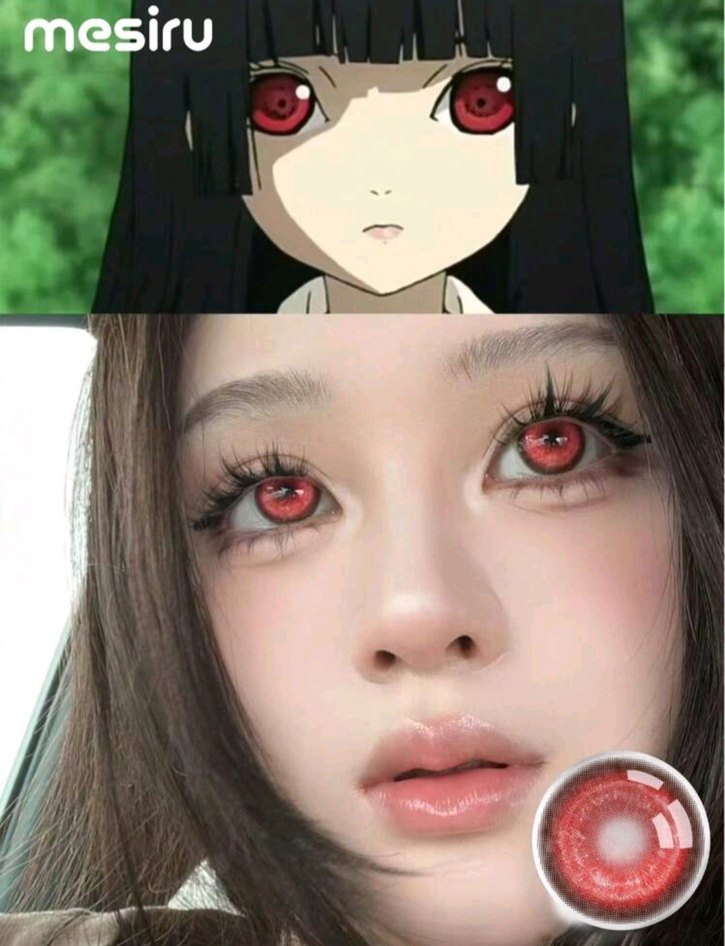 Koyu Kırmızı Takma Kirpikler - Görsel 2