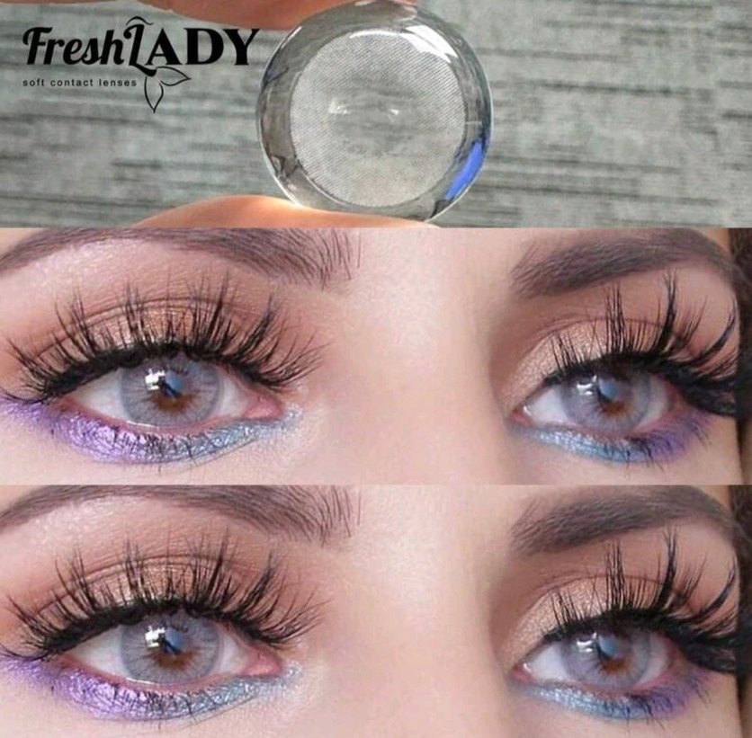 Bej Tonlu Gri Takma Kirpik - Görsel 2