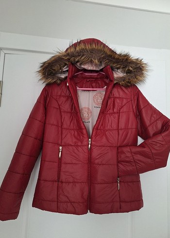 Bordo Kürklü Kadın Kışlık Mont - Görsel 2