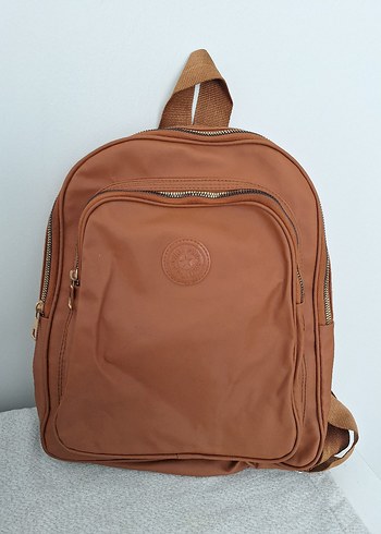 Bej Deri Kadın Sırt Çantası - Görsel 2