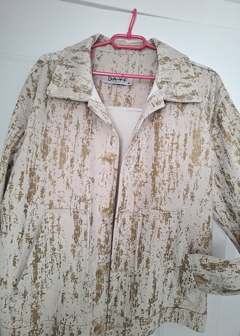 Bej Düğmeli Kadın Ceket - Görsel 2