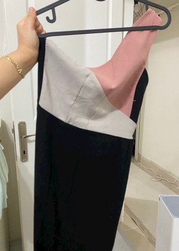 Siyah Drapeli Uzun Abiye Elbise - Görsel 2