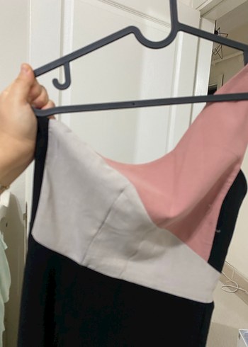 Siyah Drapeli Uzun Abiye Elbise - Görsel 5