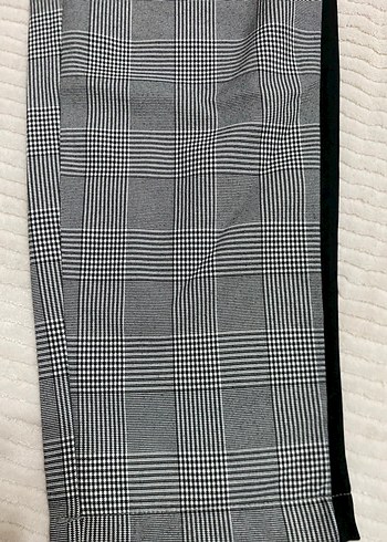 Gri Ekose Pilili Kadın Kumaş Pantolon - Görsel 3