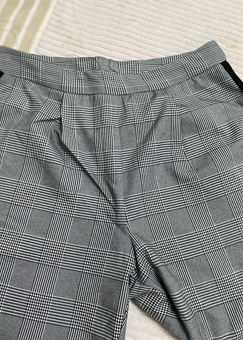 Gri Ekose Pilili Kadın Kumaş Pantolon - Görsel 5