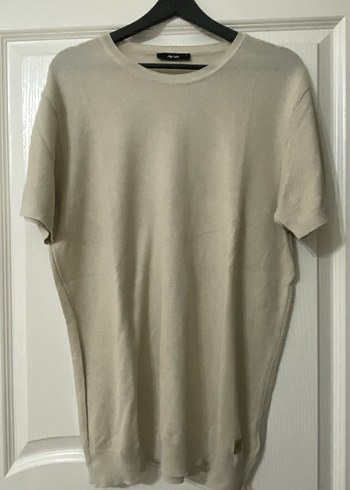 Bej Erkek Pamuklu Örgü Basic Kazak - Görsel 3