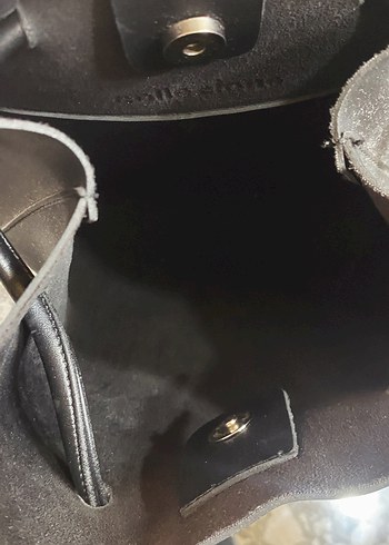 Siyah Deri Püsküllü Kadın Çanta - Görsel 2