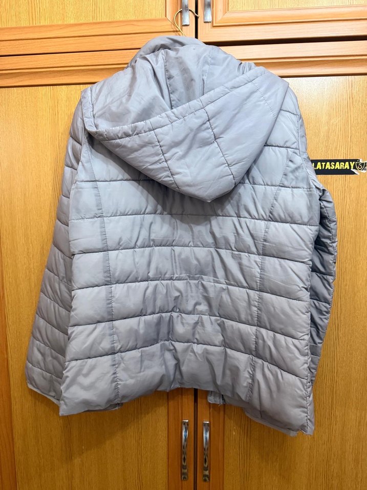 Gri Kadın Midi Kışlık Ceket - Görsel 3