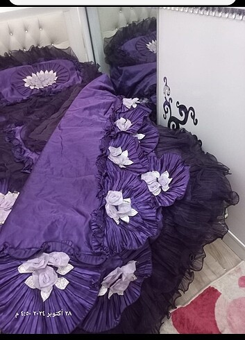 Beden mor Renk Çift kişilik yatak odası örtüsü