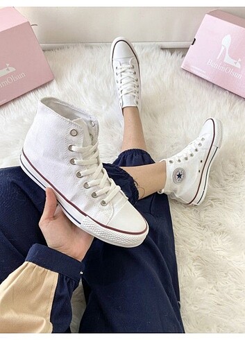 Diğer Bilekli beyaz Converse Kutulu gönderim 36-37-38-39-40 numaralar