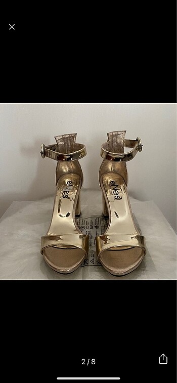 Nine West Gold kalın topuklu ayakkabı