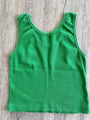 Dilvin Crop yeşil atlet bluz