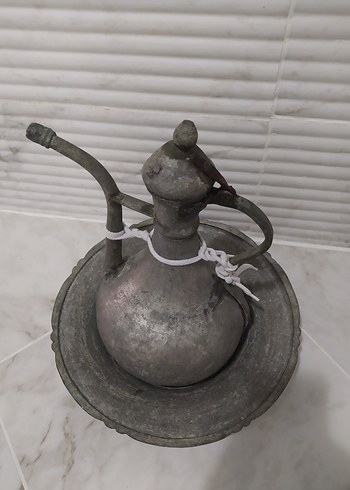 antika bakır ibrik ve lenger - Görsel 6