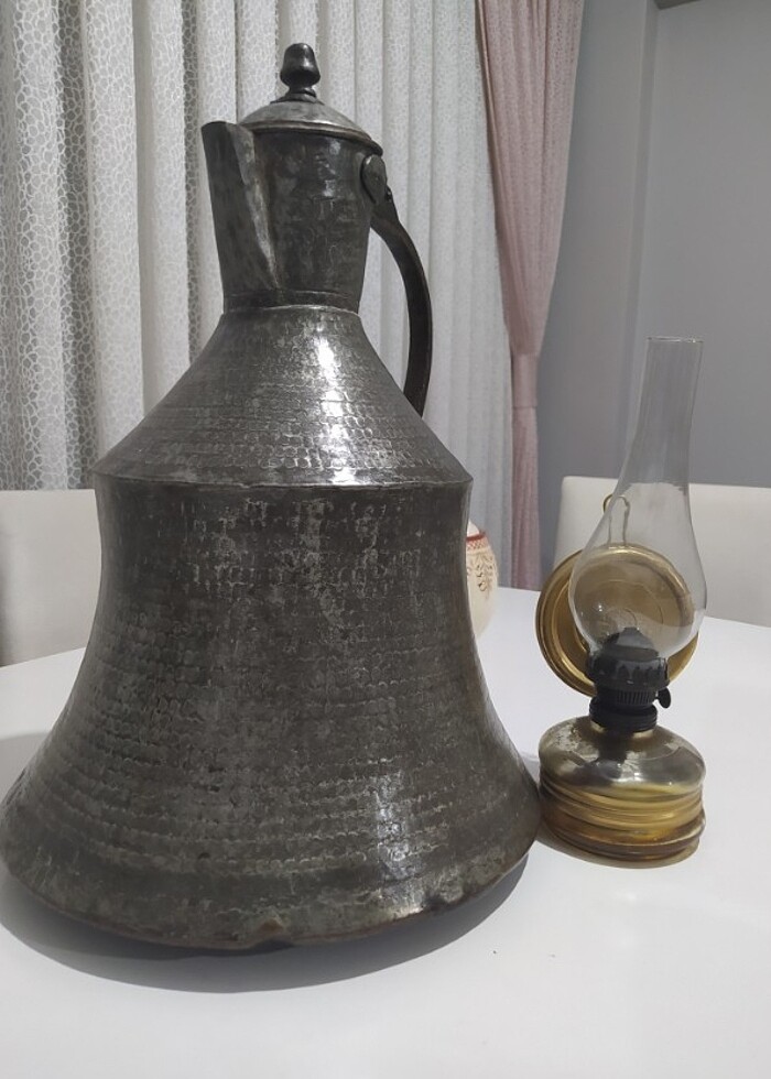 Büyük boy Osmanlı bakır güğüm - Görsel 2