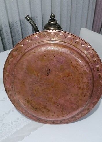 Antika bakır ibrik ve tepsi - Görsel 5