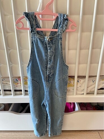 zara kız bebek kot salopet ????