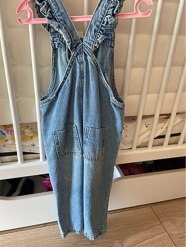 18-24 Ay Beden mavi Renk zara kız bebek kot salopet ????