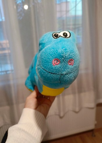 Pastel Mavi Peluş Dinozor Oyuncak - Görsel 3