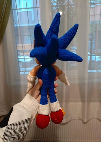 Sonic Renkli Mavi Örgü Oyuncak - Görsel 3