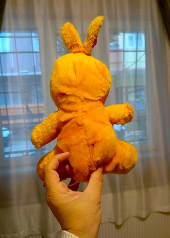 Renkli Kulaklı Sarı Peluş Oyuncak - Görsel 2