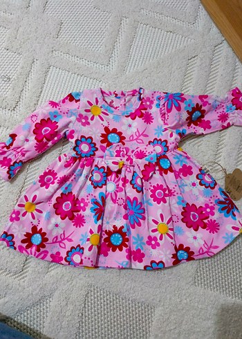 Renkli Çiçekli Kız Çocuk Elbisesi - Görsel 2