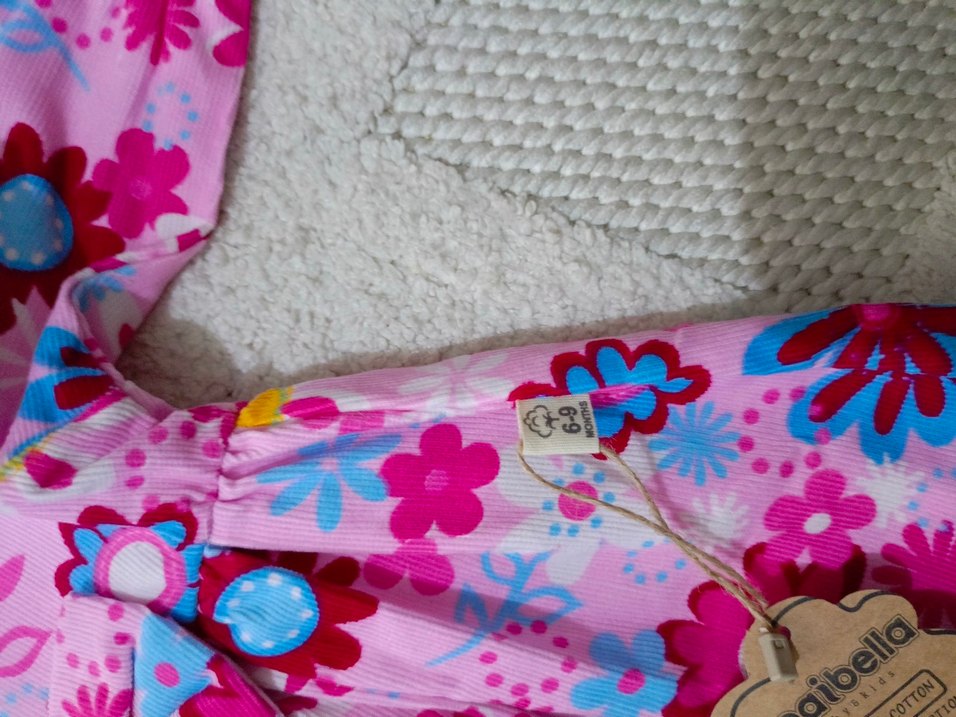 Renkli Çiçekli Kız Çocuk Elbisesi - Görsel 5