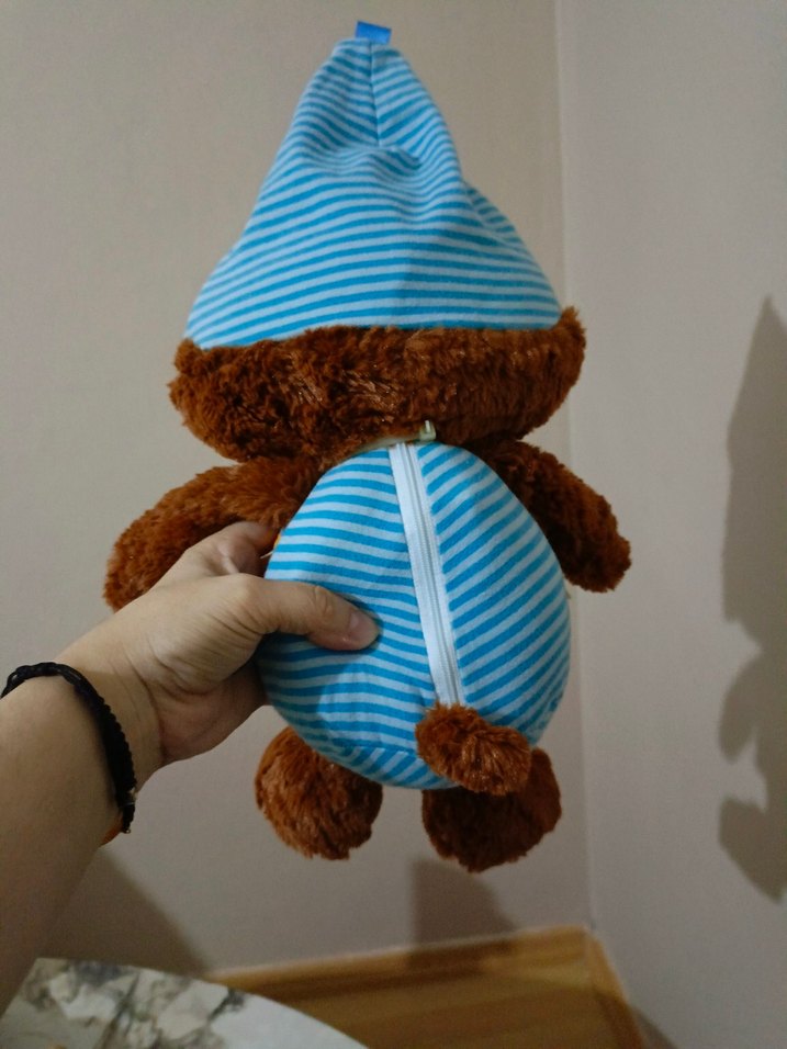 Renkli Kahverengi Peluş Oyuncak Ayı - Görsel 3