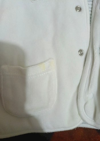 Kapüşonlu Beyaz Çocuk Ceket - Görsel 2