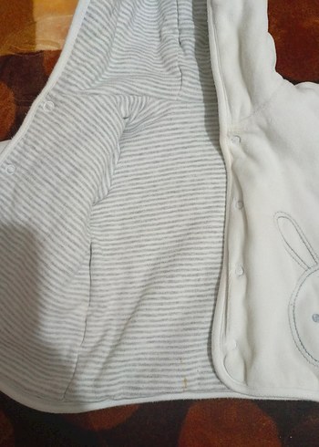 Kapüşonlu Beyaz Çocuk Ceket - Görsel 3