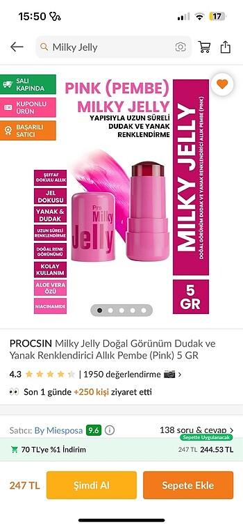 Milky jelly