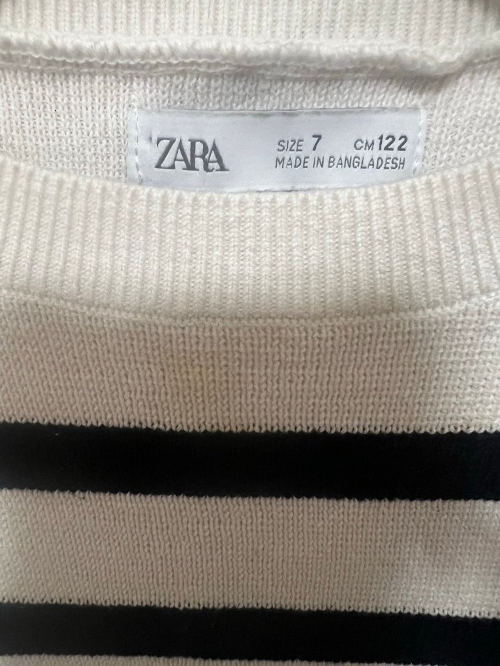 Trendy Çizgili Beyaz erkek cocuk Triko Kazak - Görsel 3