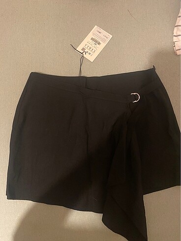 Pull & Bear Etiketli S Beden Siyah Mini Etek
