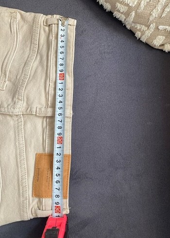 36 Beden camel Renk Bej Regular Fit Kadın Denim Pantolon