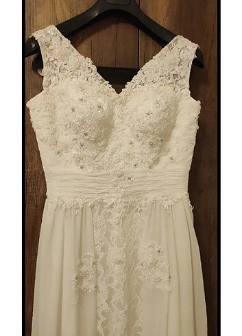 Balık model beyaz elbise gelinlik - Görsel 4