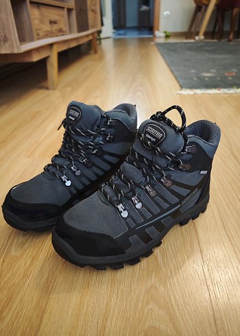 Gri Bağcıklı Erkek Biker Bot yeni scooter - Görsel 6