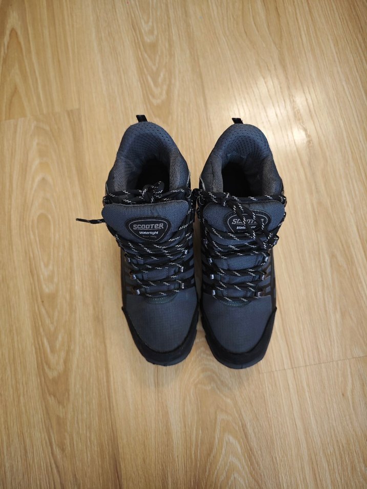 Gri Bağcıklı Erkek Biker Bot yeni scooter - Görsel 3