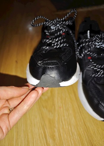 Siyah Bağcıklı Kadın Spor Ayakkabı - Görsel 7