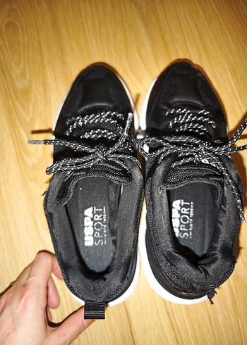 Siyah Bağcıklı Kadın Spor Ayakkabı - Görsel 6