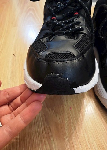 Siyah Bağcıklı Kadın Spor Ayakkabı - Görsel 8